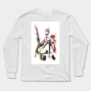 Dominating Templar Shield Cross Spear Medieval Warrior Armor Long Sleeve T-Shirt